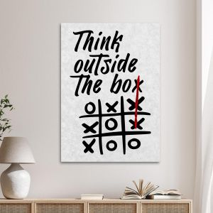 Πίνακας σε καμβά Think outside the box painting Καμβάς τελαρωμένος Όψη 1 2
