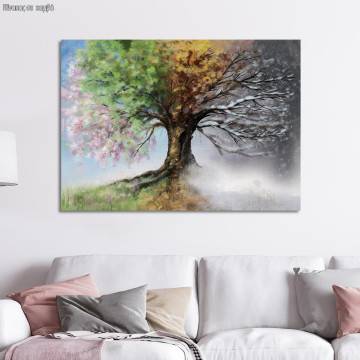 Πίνακας σε καμβά Δέντρο εποχές, Four season tree