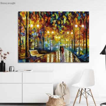 Canvas print Rain reflections