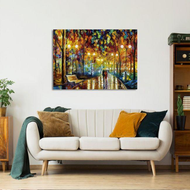 Canvas print Rain reflections