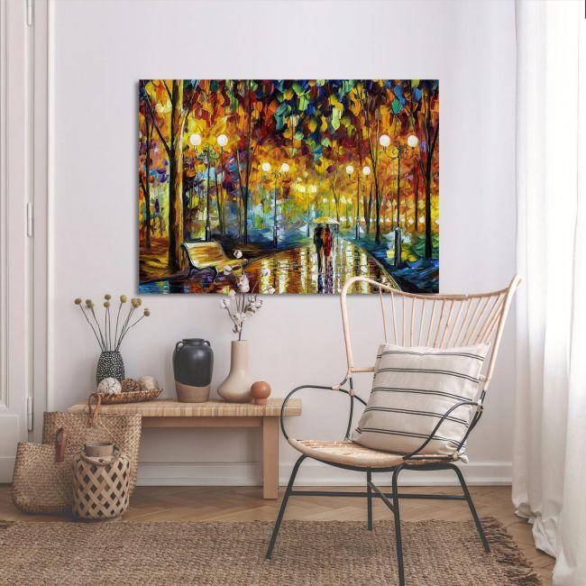 Canvas print Rain reflections