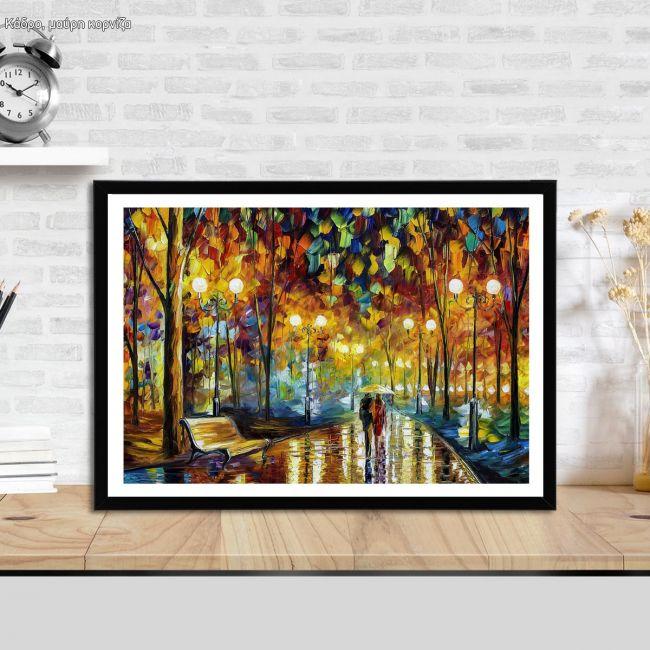 Canvas print Rain reflections