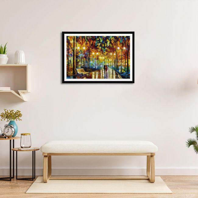 Canvas print Rain reflections