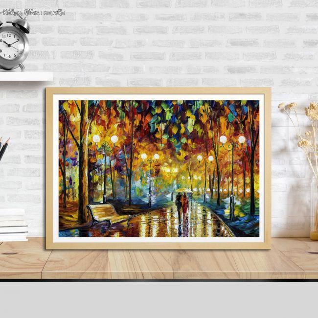 Canvas print Rain reflections