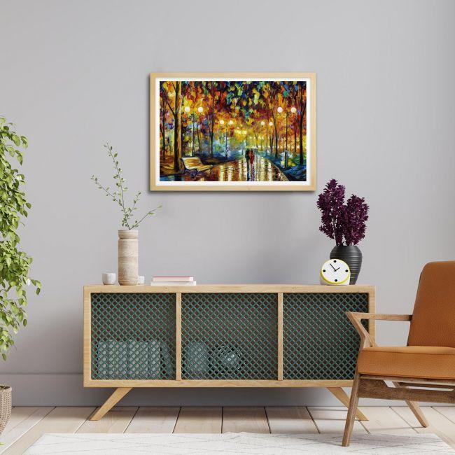 Canvas print Rain reflections