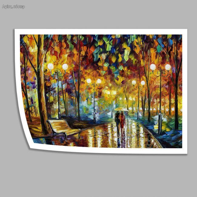 Canvas print Rain reflections