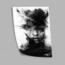 Grayscale Abstract portrait , αφίσα, πόστερ