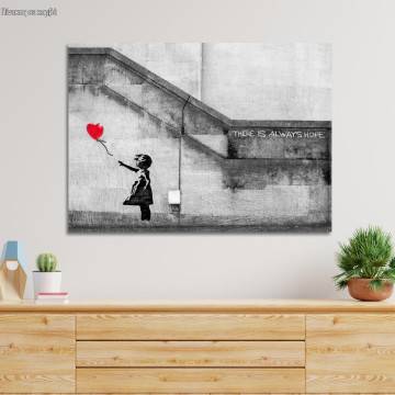 Canvas print There's always hope, Banksy