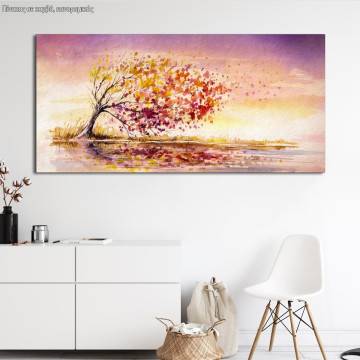 Canvas print Autumn wind panoramic