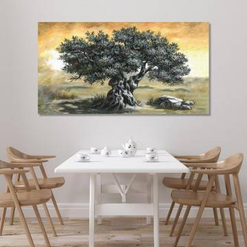 Canvas print Olive tree panoramic