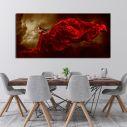 Canvas print Woman in red dress, panoramic