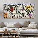 Canvas print Rich harbour, Klee P panoramic