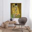 Canvas print The kiss (portrait), Klimt Gustav