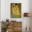 Canvas print The kiss (portrait), Klimt Gustav