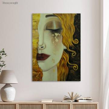 Πίνακας ζωγραφικής Freya's tears, Klimt Gustav, αντίγραφο σε καμβά 1