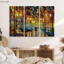 Canvas print Rain reflections,3 panels