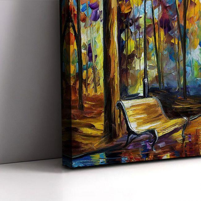 Canvas print Rain reflections,3 panels