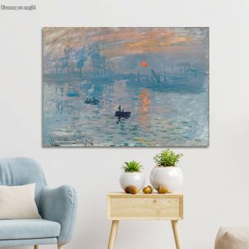 Πίνακας ζωγραφικής Impression sunrise, Monet, καμβάς 1