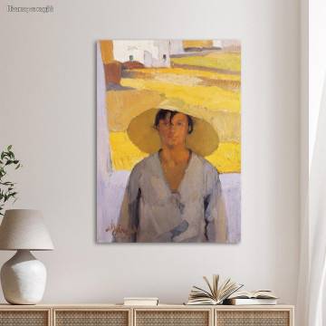Canvas print Straw hat, Litras