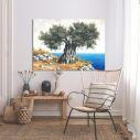 Canvas print Olive tree by the sea