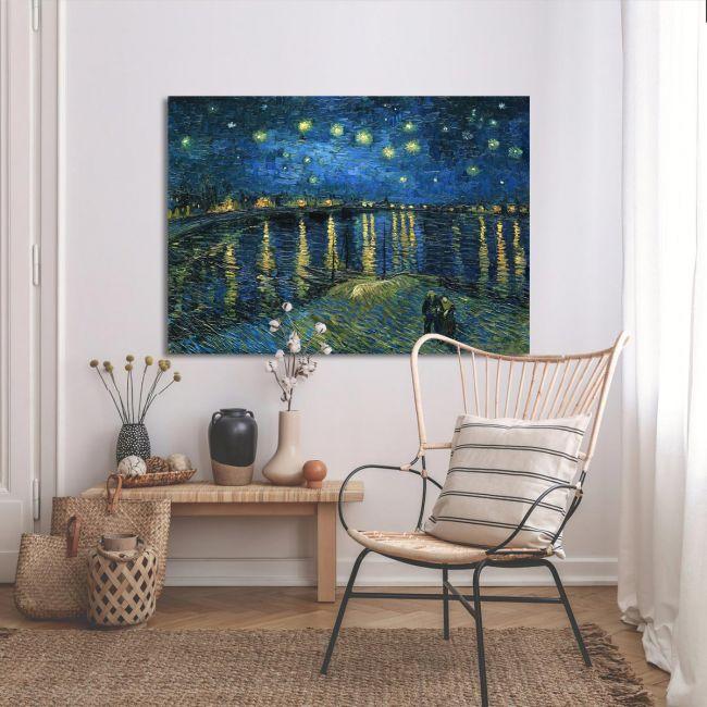 Canvas print Starry night over the Rhône, Vincent van Gogh