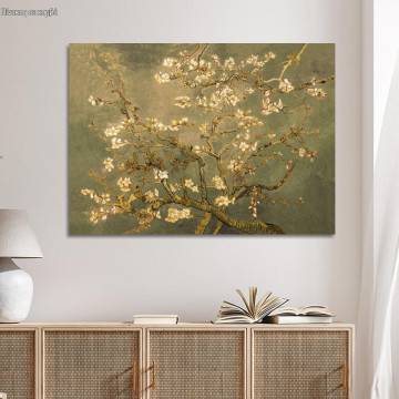 Canvas print Blossoming almond tree (brown), Vincent van Gogh