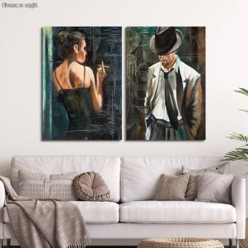 Canvas print Maybe, two panels