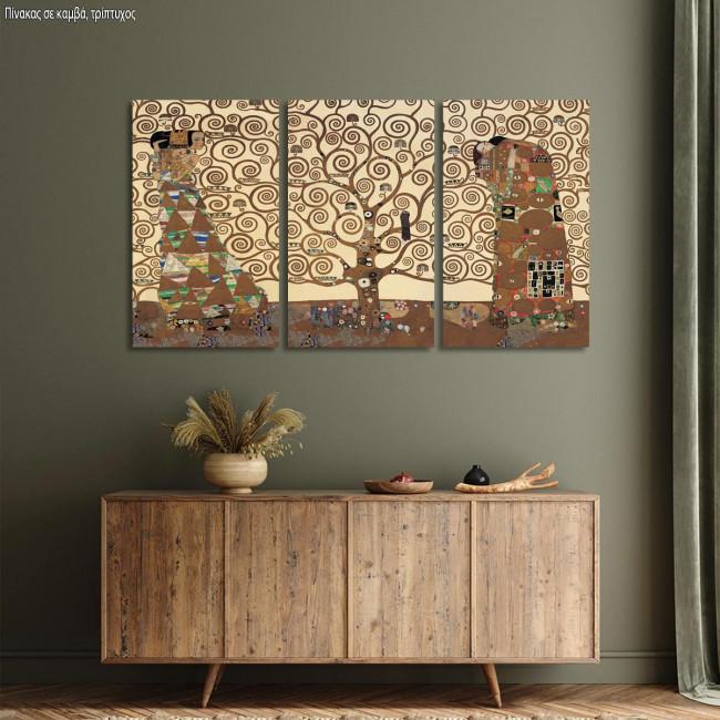Canvas print Tree of life, Klimt Gustav,3 panels