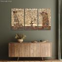 Canvas print Tree of life, Klimt Gustav,3 panels