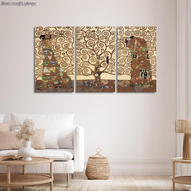 Canvas print Tree of life, Klimt Gustav,3 panels