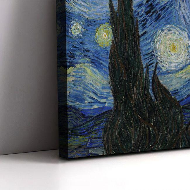 Πίνακας σε καμβά Starry night, van Gogh Vincent, τρίπτυχος 4