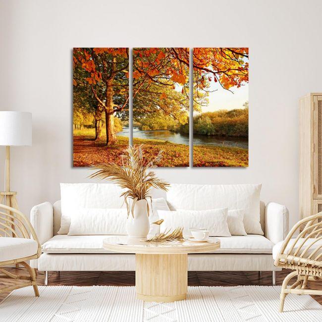 Πίνακας σε καμβά Beautiful autumn, τρίπτυχος