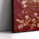 Canvas print Blossoming almond tree (red), Vincent van Gogh, 3 panels