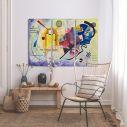 Canvas print Yellow red blue, W. Kandinsky,3 panels