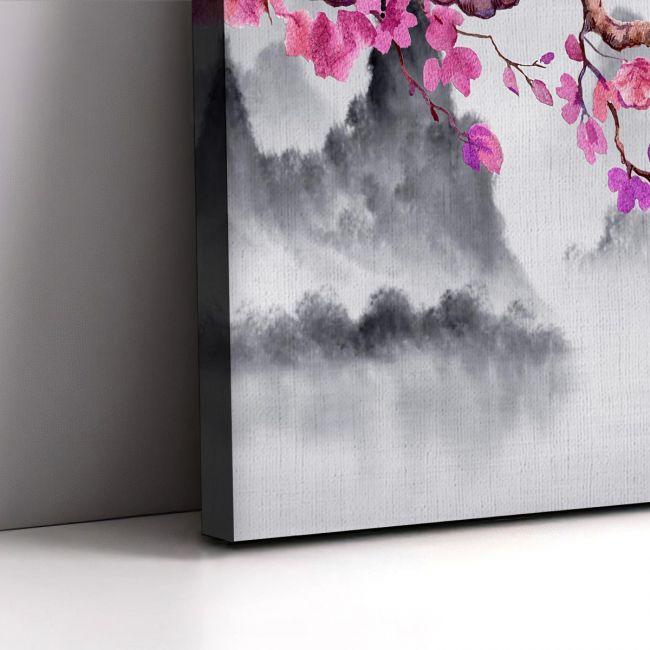 Canvas print Spring Japanese scenery, two panels
