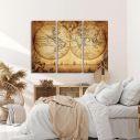 Canvas print Vintage world map 1733,3 panels