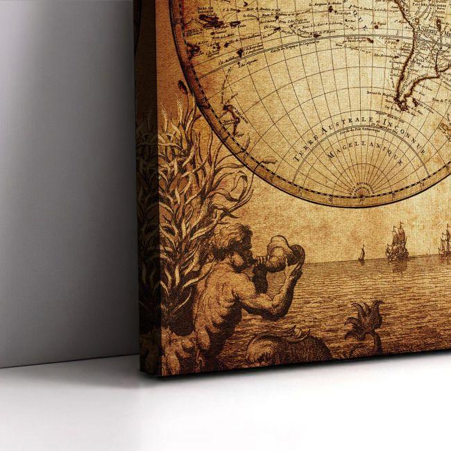 Canvas print Vintage world map 1733,3 panels