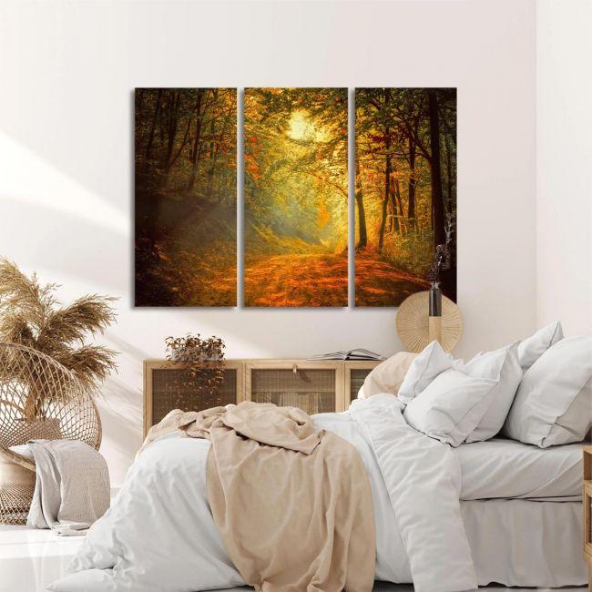 Canvas print Forest memories,3 panels