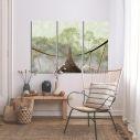 Canvas print Jungle bridge,3 panels