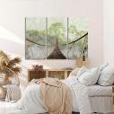 Canvas print Jungle bridge,3 panels