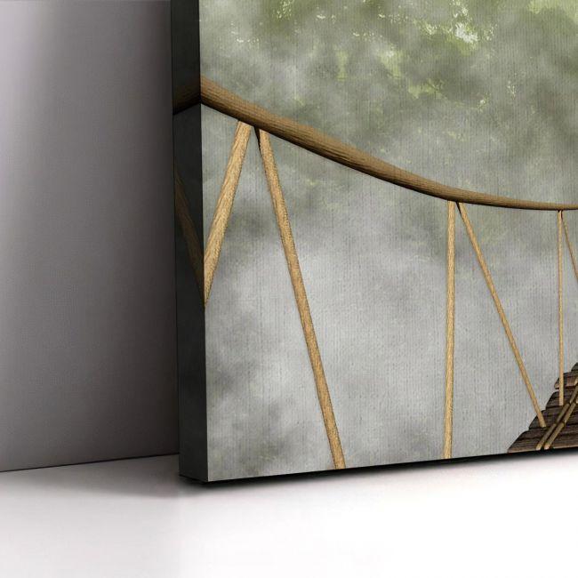 Πίνακας σε καμβά Jungle bridge, τρίπτυχος