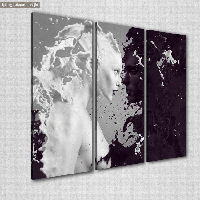 Canvas print Milk and coffee,3 panels