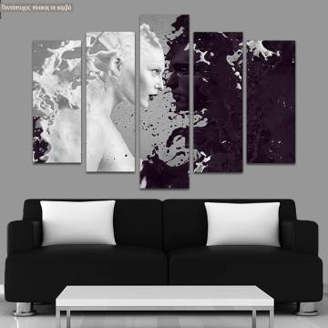 Canvas print Milk and coffee five panels