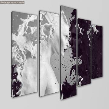 Canvas print Milk and coffee five panels 2