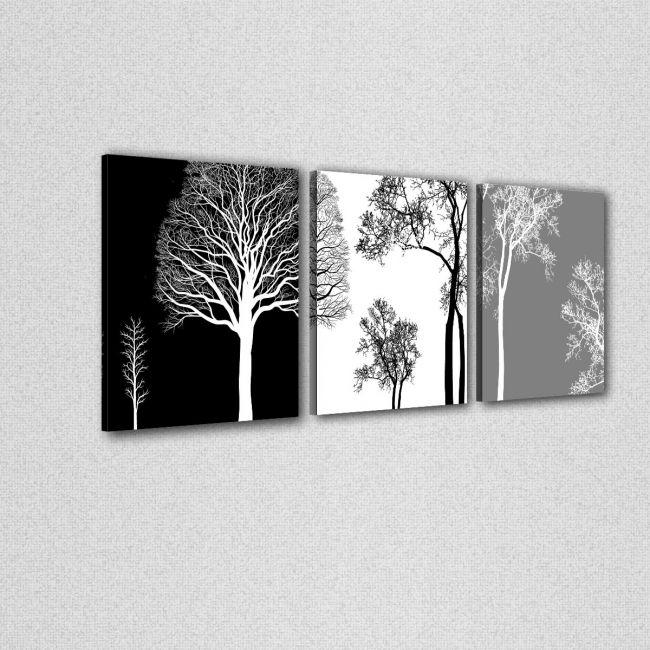 Canvas printTrees,3 panels