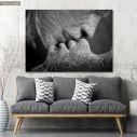 Canvas print Roots gray horizontal