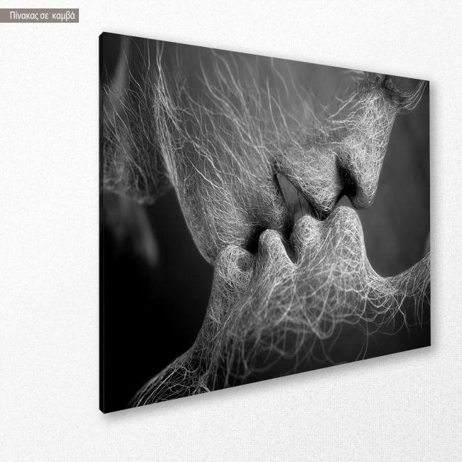 Canvas print Roots gray horizontal