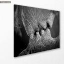 Canvas print Roots gray horizontal