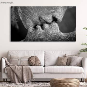 Canvas print Roots gray, panoramic