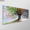 Canvas print Four season tree, panoramic